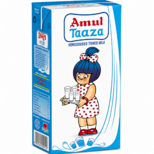 Amul Taaza Homogenised Toned Milk 1L